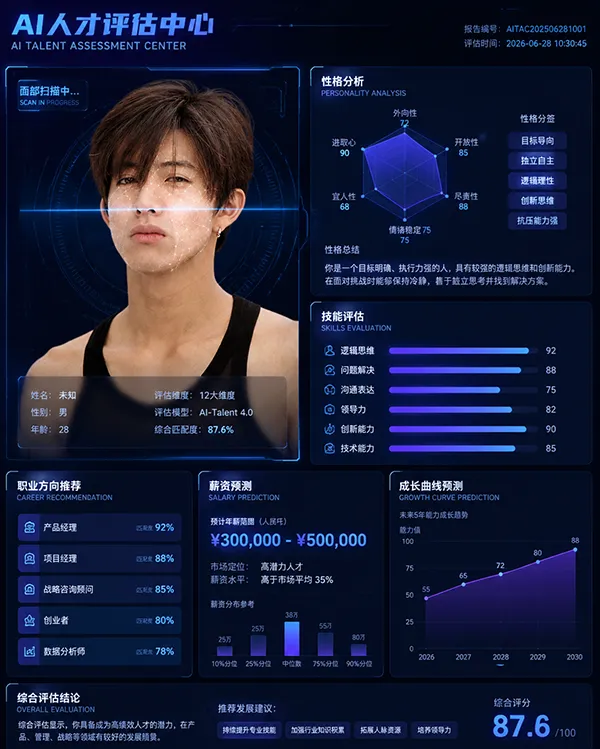 AI人才评估效果图