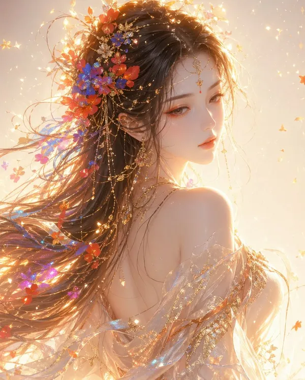东方幻想风格女性效果图