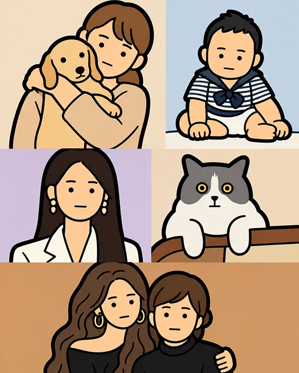 极简2D扁平插画效果图
