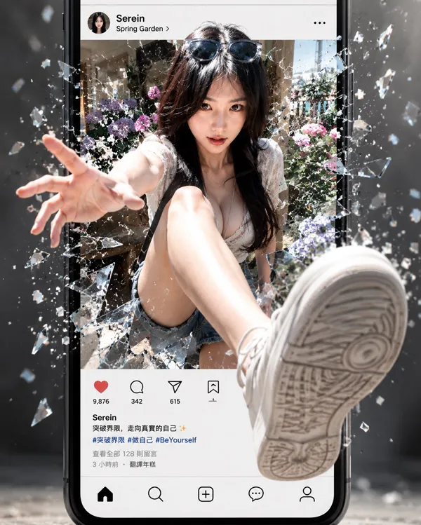破屏穿越风格效果图