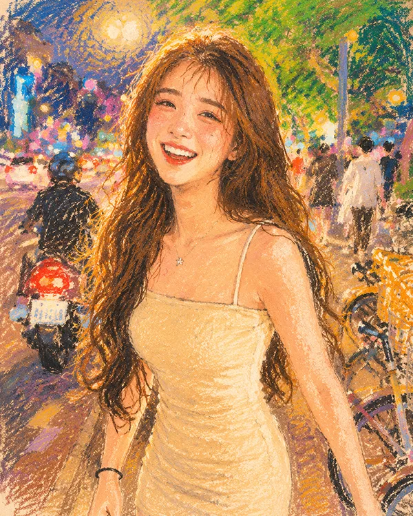 油画棒插画效果图