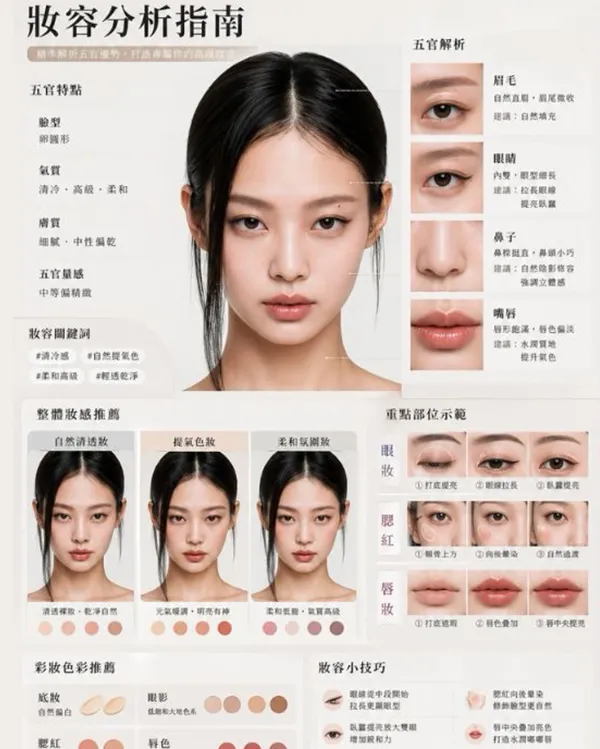 个人妆容分析效果图